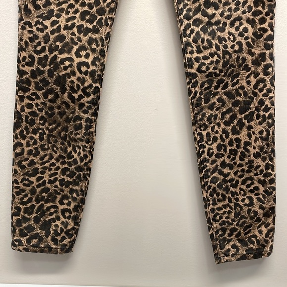 NWT Express Ankle Legging High Rise Denim Jeans Leopard Print 0L - Picture 3 of 16